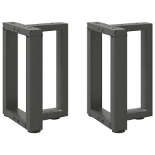 (anthracite, 28 x 25 x (42-43) cm) vidaXL Dining Table Legs T-Shaped Desk Legs Metal Furniture Legs 2 pcs Steel