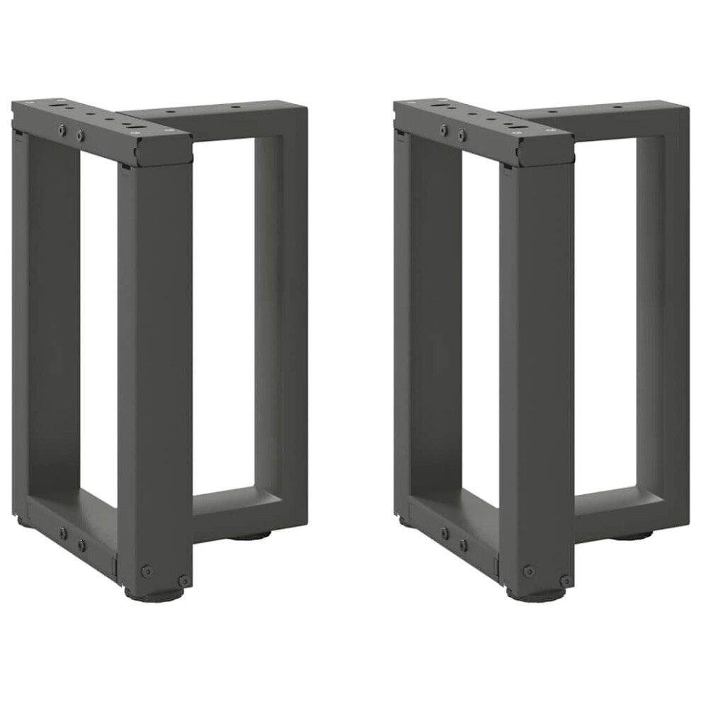 (Anthracite, 28 X 25 X (42-43) Cm) Vidaxl Dining Table Legs T-ShapedãÂ Desk Legs Metal Furniture Legs 2 Pcs Steel 8721158316820