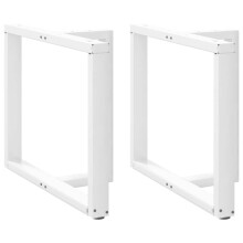(white, 100 x 35 x (72-73) cm) vidaXL Dining Table Legs T-Shaped Desk Legs Metal Furniture Legs 2 pcs Steel