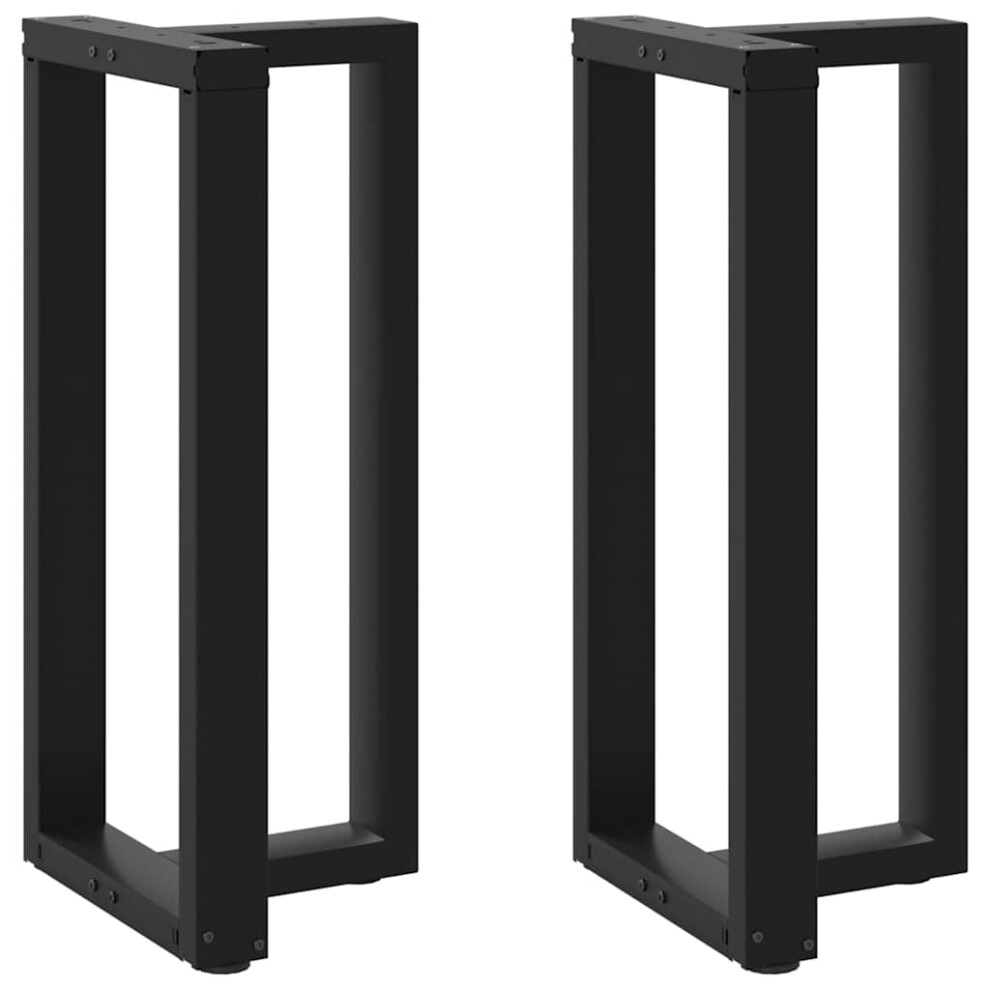Vidaxl (Black, 50 X 35 X (90-91) Cm) Dining Table Legs T-Shapedâ Desk Legs Metal Furniture Legs 2 Pcs Steel