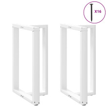 (white, 60 x 35 x (90-91) cm) vidaXL Dining Table Legs T-Shaped Desk Legs Metal Furniture Legs 2 pcs Steel