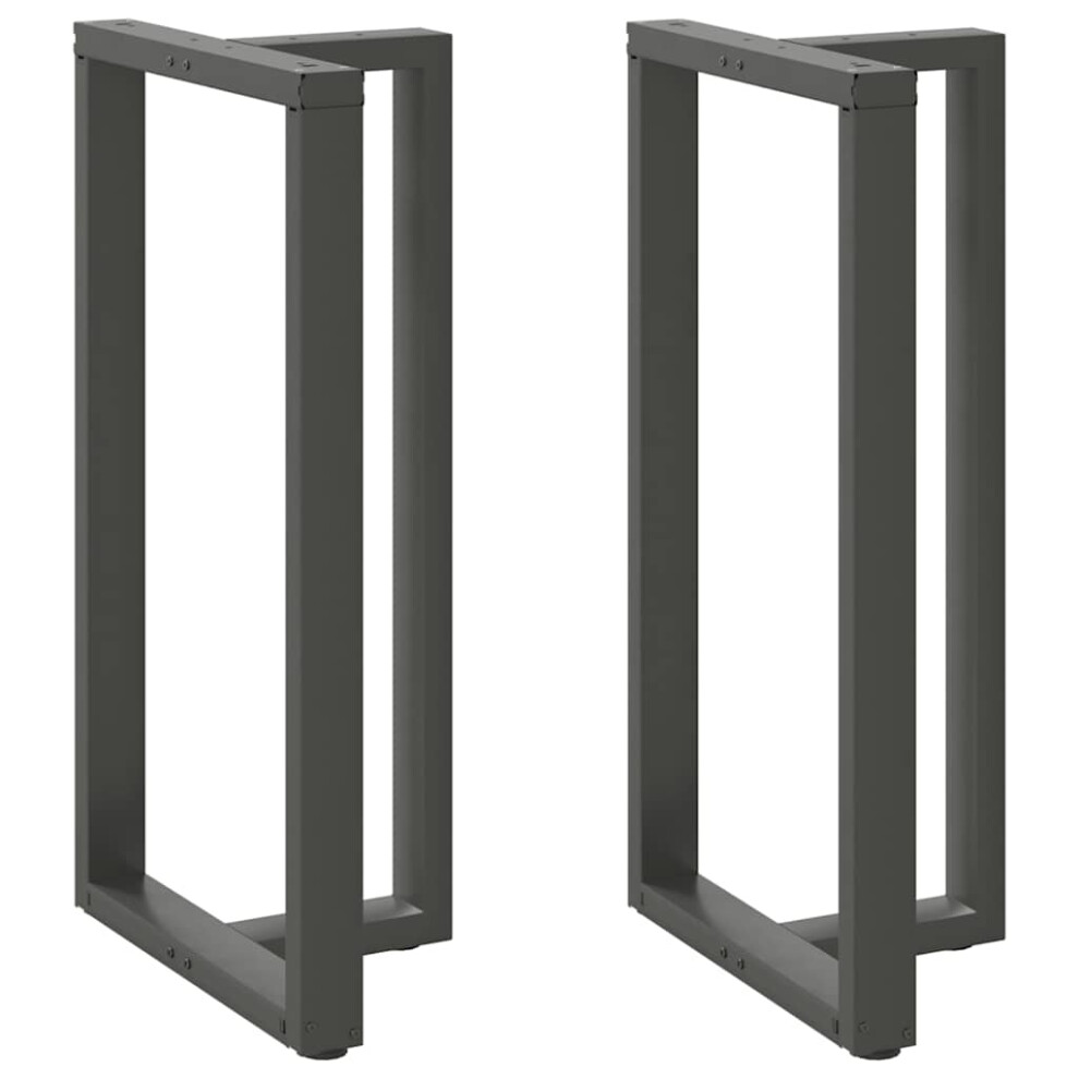Vidaxl (Anthracite, 60 X 35 X (110-111) Cm) Dining Table Legs T-Shapedâ Desk Legs Metal Furniture Legs 2 Pcs Steel
