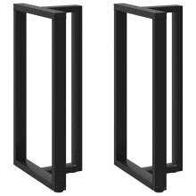 (black, 60 x 35 x (110-111) cm) vidaXL Dining Table Legs T-Shaped Desk Legs Metal Furniture Legs 2 pcs Steel