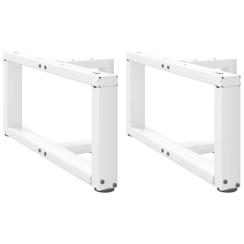 (white, 70 x 25 x (30-31) cm) vidaXL Dining Table Legs T-ShapedÃÂ Desk Legs Metal Furniture Legs 2 pcs Steel