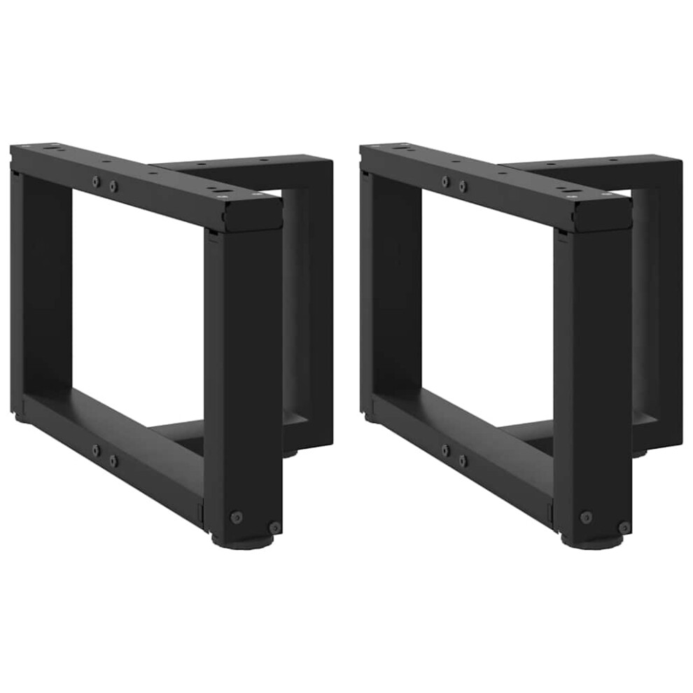 (Black, 50 X 25 X (30-31) Cm) Vidaxl Dining Table Legs T-ShapedãÂ Desk Legs Metal Furniture Legs 2 Pcs Steel 8721158316684