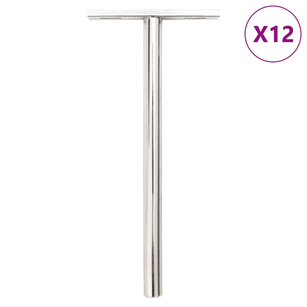 (10 x 150 mm) vidaXL Floating Shelf Brackets 12pcs Invisible Ã10x100 mm Carbon Steel