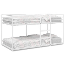 (107 x 203 cm) vidaXL Bunk Bed without Mattress Bed Frame Loft Bed Home Bedstead White Steel