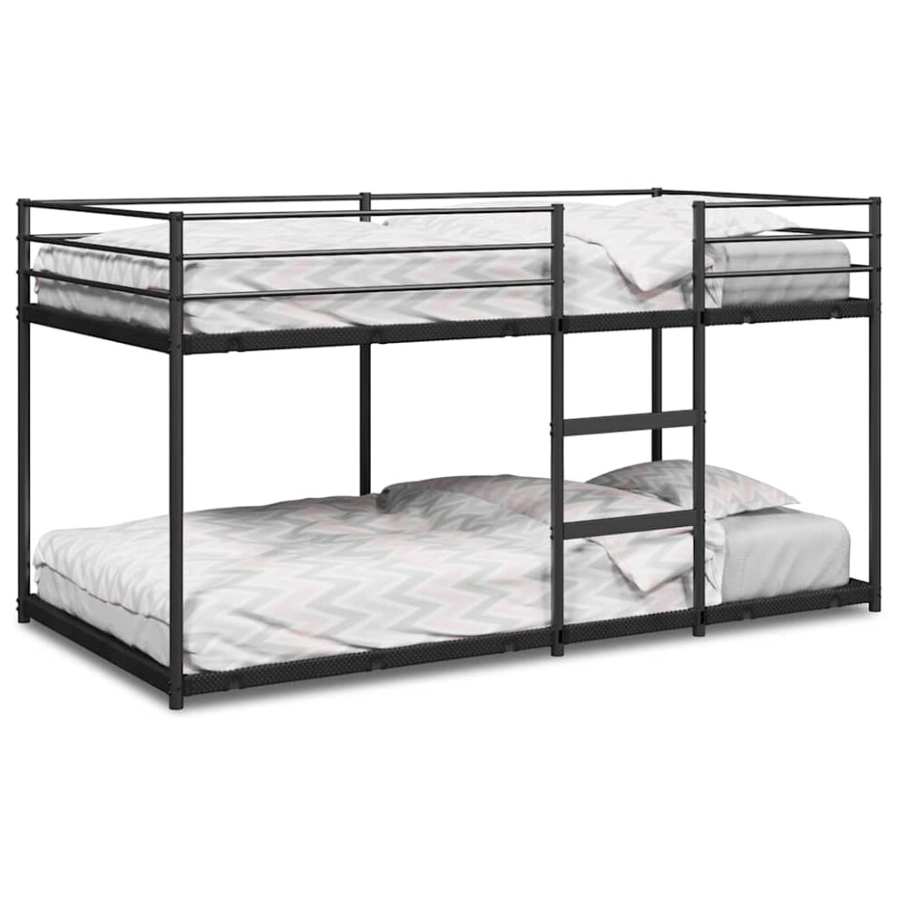 Vidaxl (90 X 190 Cm) Bunk Bed Without Mattress Bed Frame Loft Bed Home Bedstead Black Steel