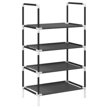 (44 x 28 x 77 cm) vidaXL Shoe Rack 8-Tier Black 44x28x145 cm Non-woven Fabric shoe storage