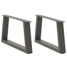 (anthracite, 60 x (30-31.3) cm/ 2 pcs/ 1 piece) vidaXL Coffee Table Legs V-Shape Desk Legs Furniture Legs Bar Stand DIY Steel