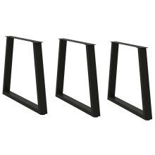 vidaXL Esstisch Beine V-Form 3 Stück Schwarz 80x(72-73,3) cm Stahl