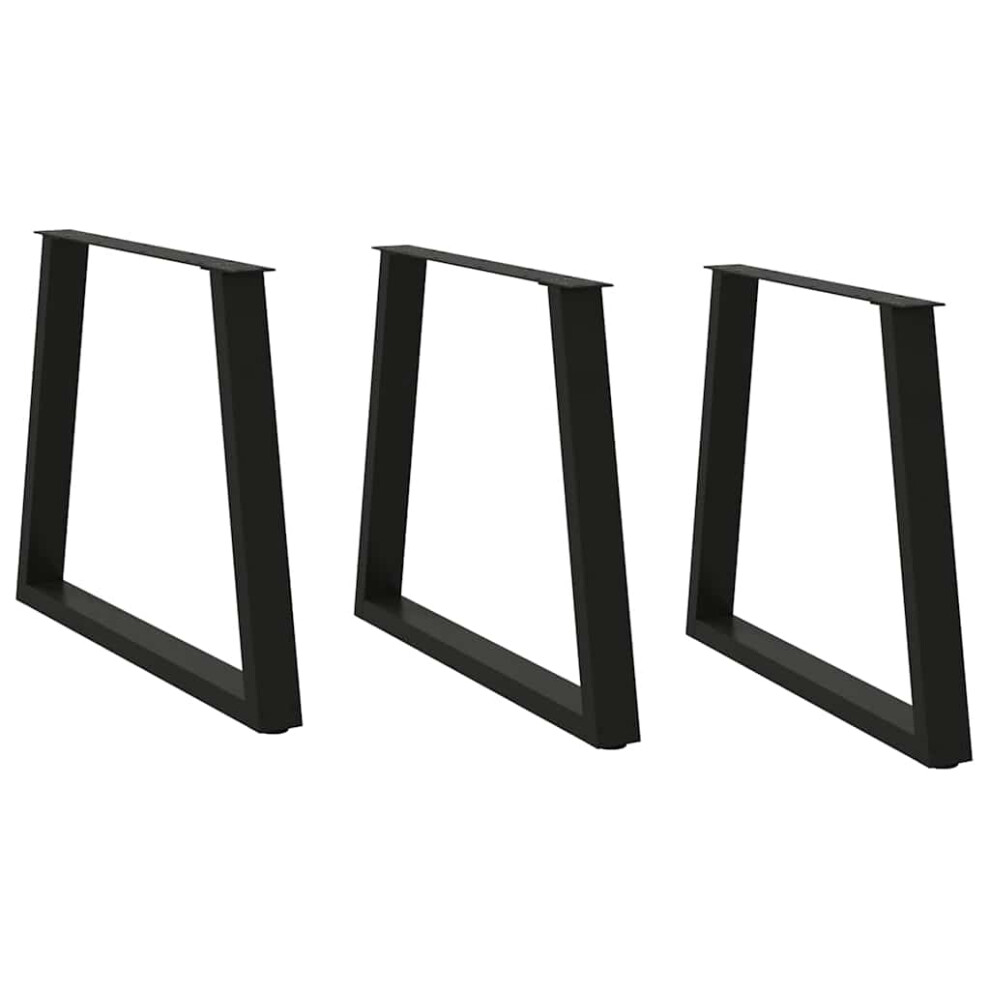 Vidaxl (Black, 80 X (72-73.3) Cm/ 3 Pcs/ 1 Piece) Coffee Table Legs V-Shape Desk Legs Furniture Legs Bar Stand Diy Steel