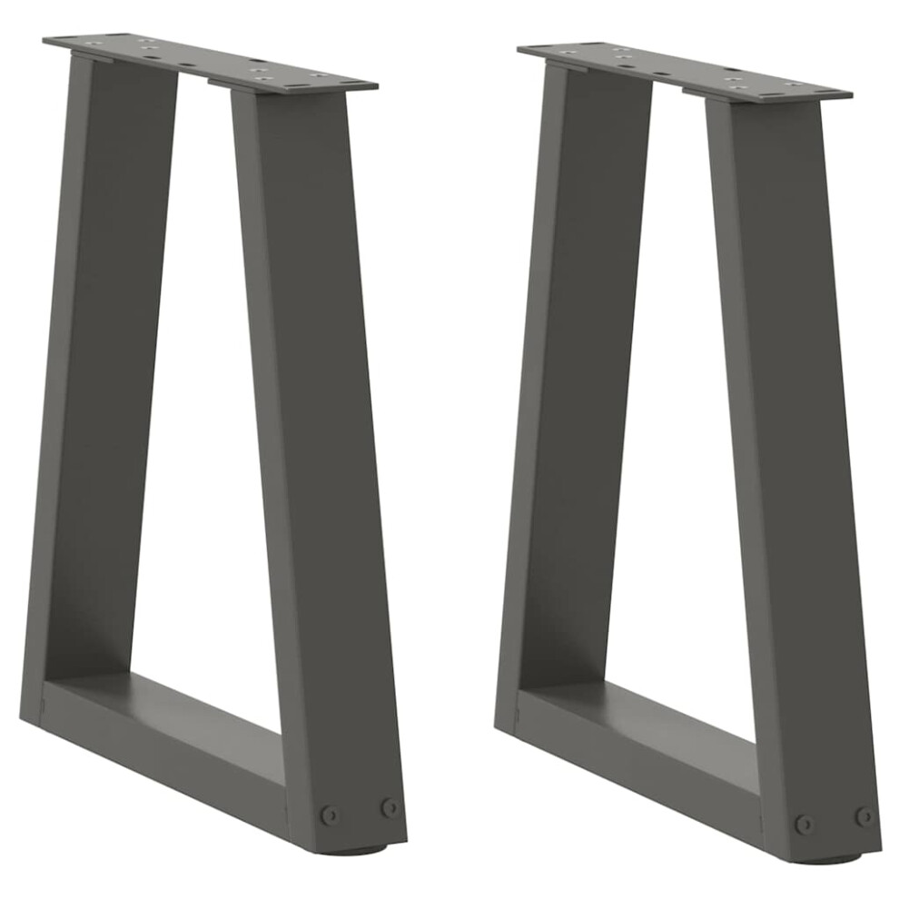 (anthracite, 38 x (42-43.3) cm/ 2 pcs/ 1 piece) vidaXL Coffee Table Legs V-Shape Desk Legs Furniture Legs Bar Stand DIY Steel