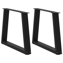 (black, 60 x (42-43.3) cm/ 2 pcs/ 1 piece) vidaXL Coffee Table Legs V-Shape Desk Legs Furniture Legs Bar Stand DIY Steel