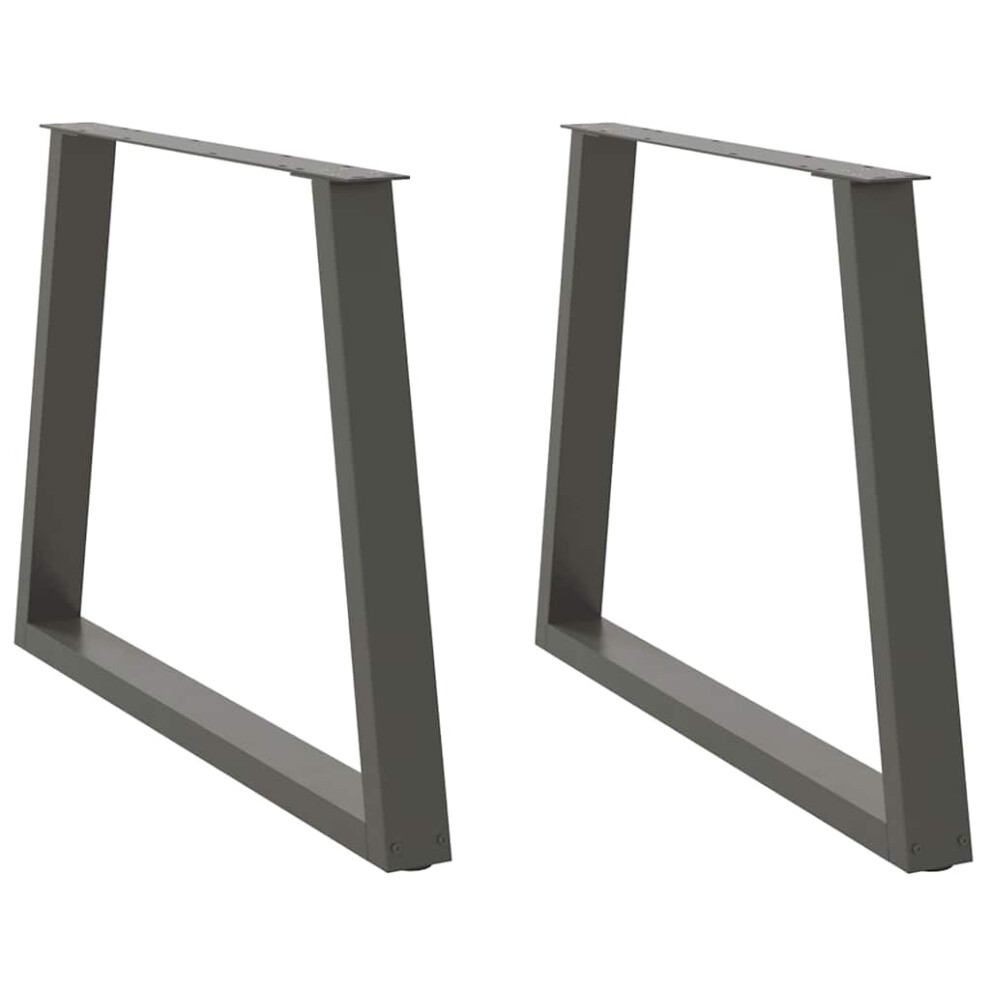 VIDAXL V-Shape Dining Table Legs in Black Steel 90x73.3 cm Set of 2 - Image 2