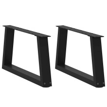 (black, 60 x (30-31.3) cm/ 2 pcs/ 1 piece) vidaXL Coffee Table Legs V-Shape Desk Legs Furniture Legs Bar Stand DIY Steel
