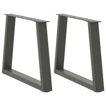 (anthracite, 70 x (42-43.3) cm/ 2 pcs/ 1 piece) vidaXL Coffee Table Legs V-Shape Desk Legs Furniture Legs Bar Stand DIY Steel