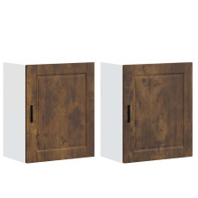 (smoked oak) vidaXL Oven Cabinet Kitchen Cabinet Oven Unit Oven Base Unit Engineered Wood
