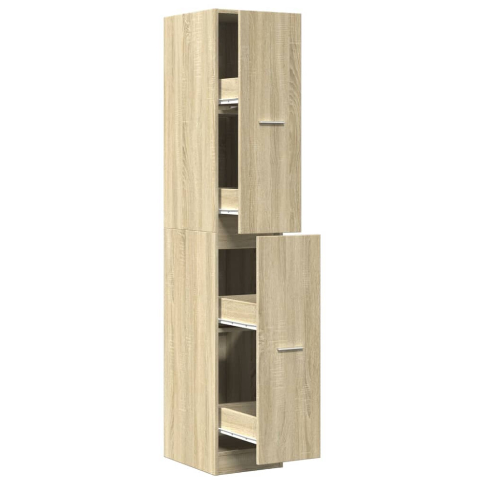 Vidaxl (Sonoma Oak, 30 X 41 X 174.5 Cm) Apothecary Cabinet Storage Cabinet Apothecary Cupboard Engineered Wood