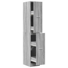 (grey sonoma, 30 x 41 x 174.5 cm) vidaXL Apothecary Cabinet Storage Cabinet Apothecary Cupboard Engineered Wood