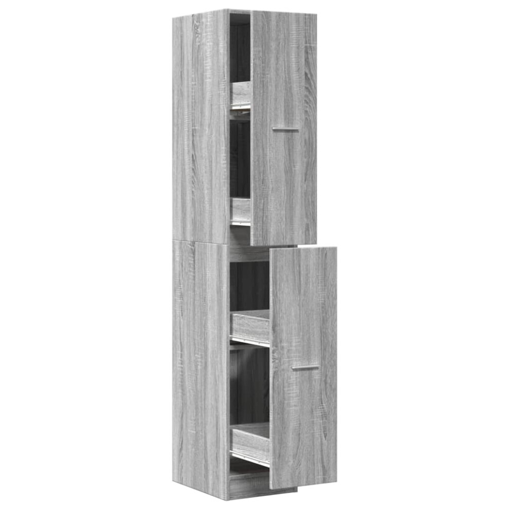 Vidaxl (Grey Sonoma, 30 X 41 X 174.5 Cm) Apothecary Cabinet Storage Cabinet Apothecary Cupboard Engineered Wood