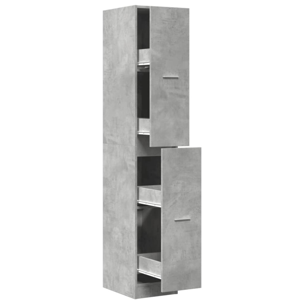 Vidaxl (Concrete Grey, 30 X 41 X 174.5 Cm) Apothecary Cabinet Storage Cabinet Apothecary Cupboard Engineered Wood