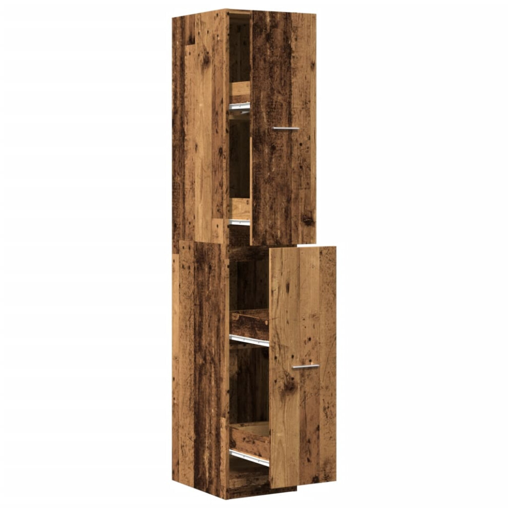 Vidaxl (Old Wood, 30 X 41 X 174.5 Cm) Apothecary Cabinet Storage Cabinet Apothecary Cupboard Engineered Wood