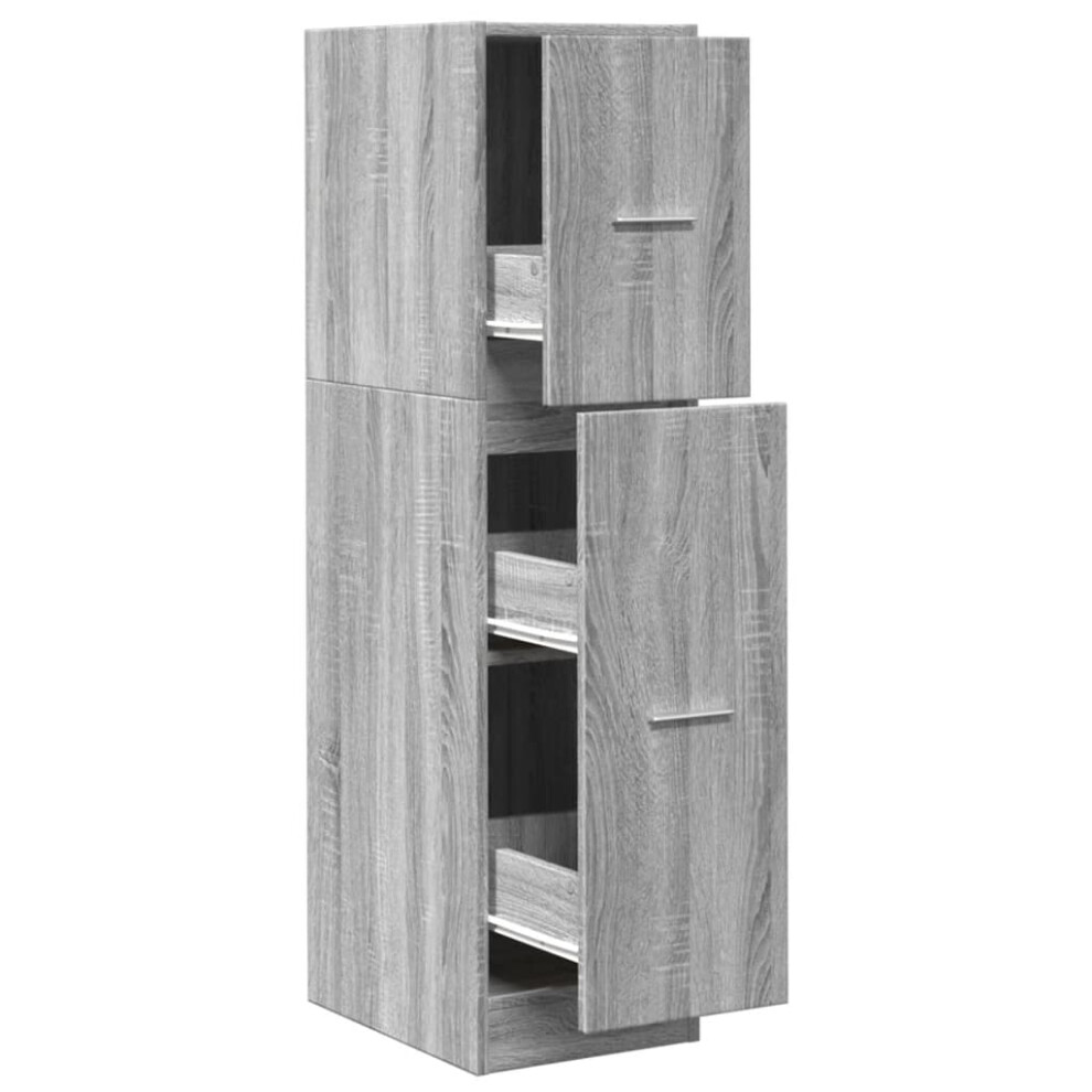 (grey sonoma, 30 x 41 x 118 cm) vidaXL Apothecary Cabinet Storage Cabinet Apothecary Cupboard Engineered Wood