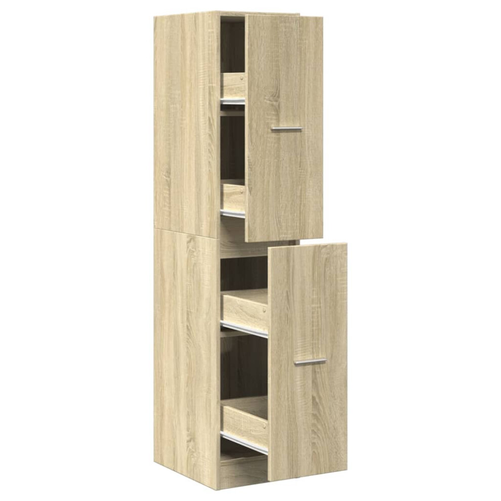 (sonoma oak, 30 X 41 X 144.5 cm) vidaXL Apothecary Cabinet Storage Cabinet Apothecary Cupboard Engineered Wood