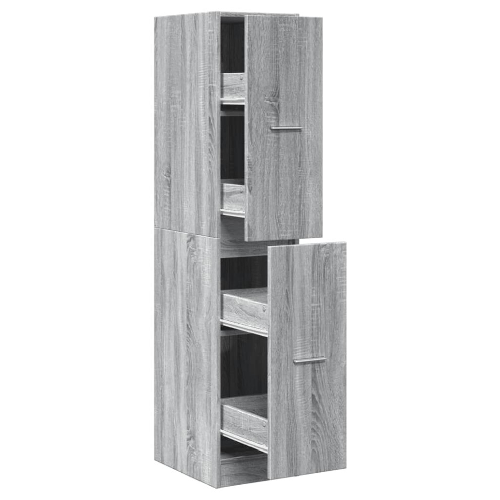 (grey sonoma, 30 X 41 X 144.5 cm) vidaXL Apothecary Cabinet Storage Cabinet Apothecary Cupboard Engineered Wood