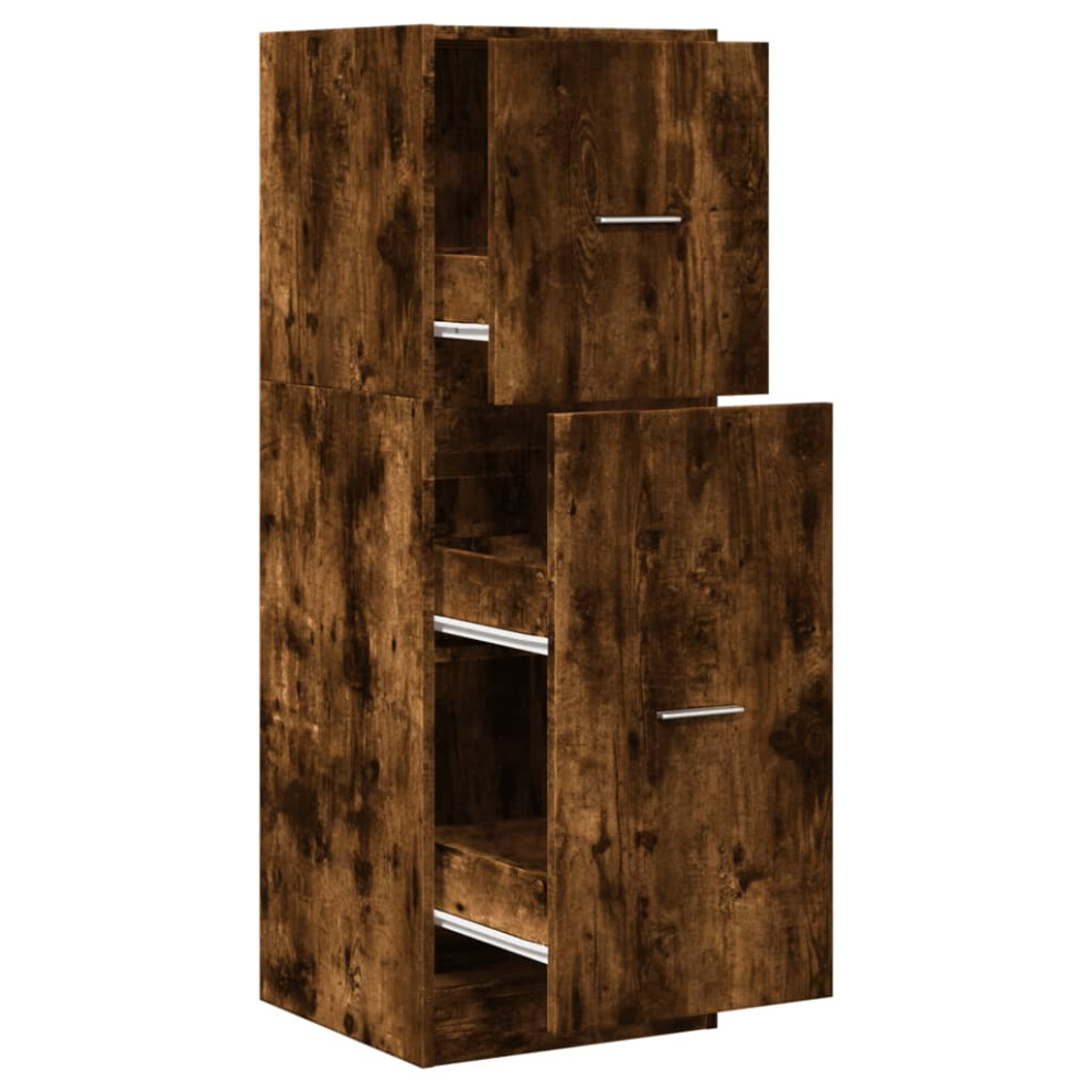 Vidaxl (Smoked Oak, 40 X 41 X 118 Cm) Apothecary Cabinet Storage Cabinet Apothecary Cupboard Engineered Wood