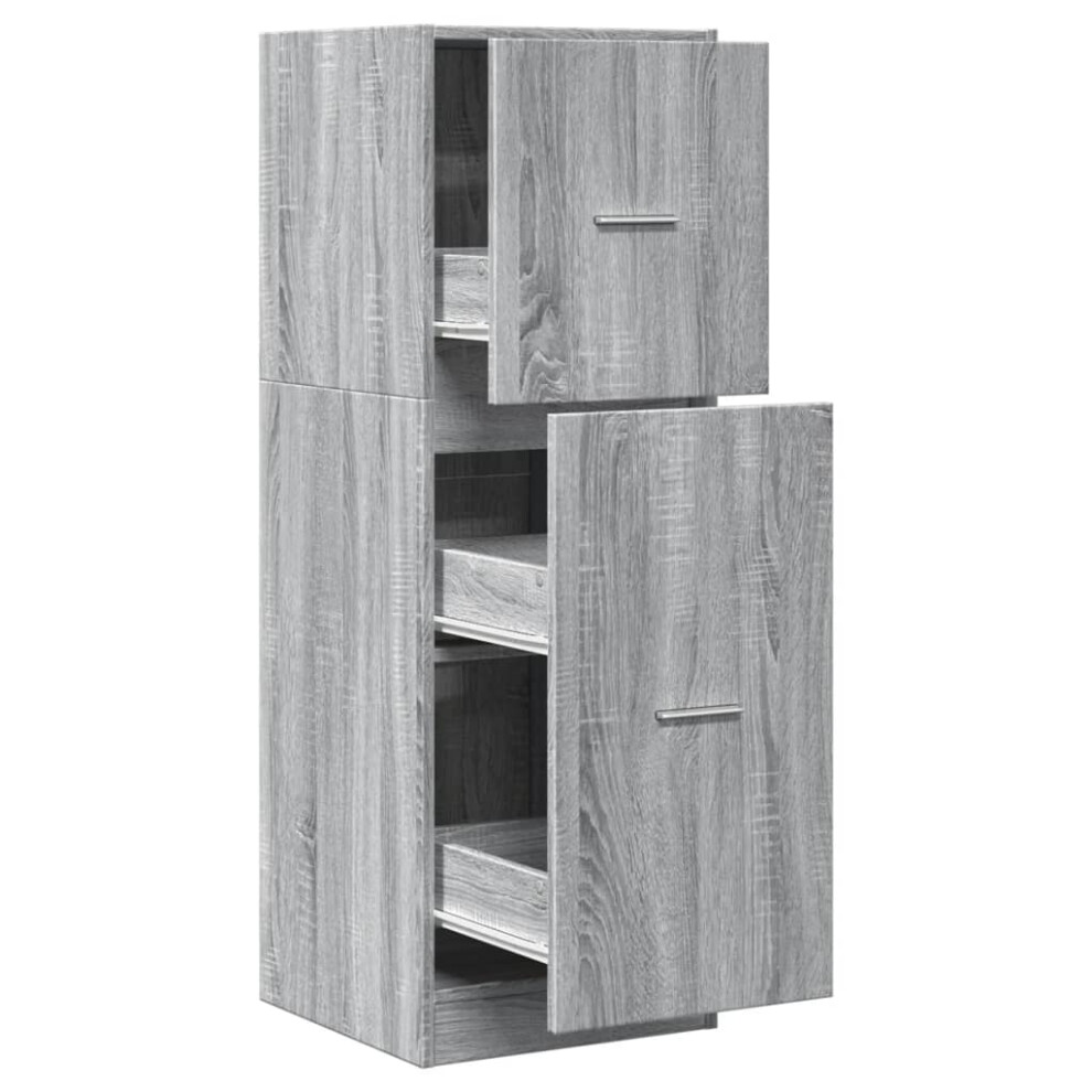 Vidaxl (Grey Sonoma, 40 X 41 X 118 Cm) Apothecary Cabinet Storage Cabinet Apothecary Cupboard Engineered Wood