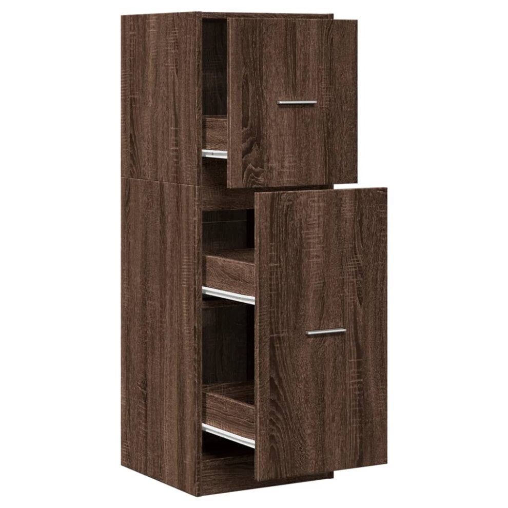 Vidaxl (Brown Oak, 40 X 41 X 118 Cm) Apothecary Cabinet Storage Cabinet Apothecary Cupboard Engineered Wood