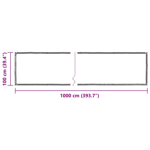 VidaXL vidaXL Transparente Plane mit Ösen 1x10 m Polyethylen 2