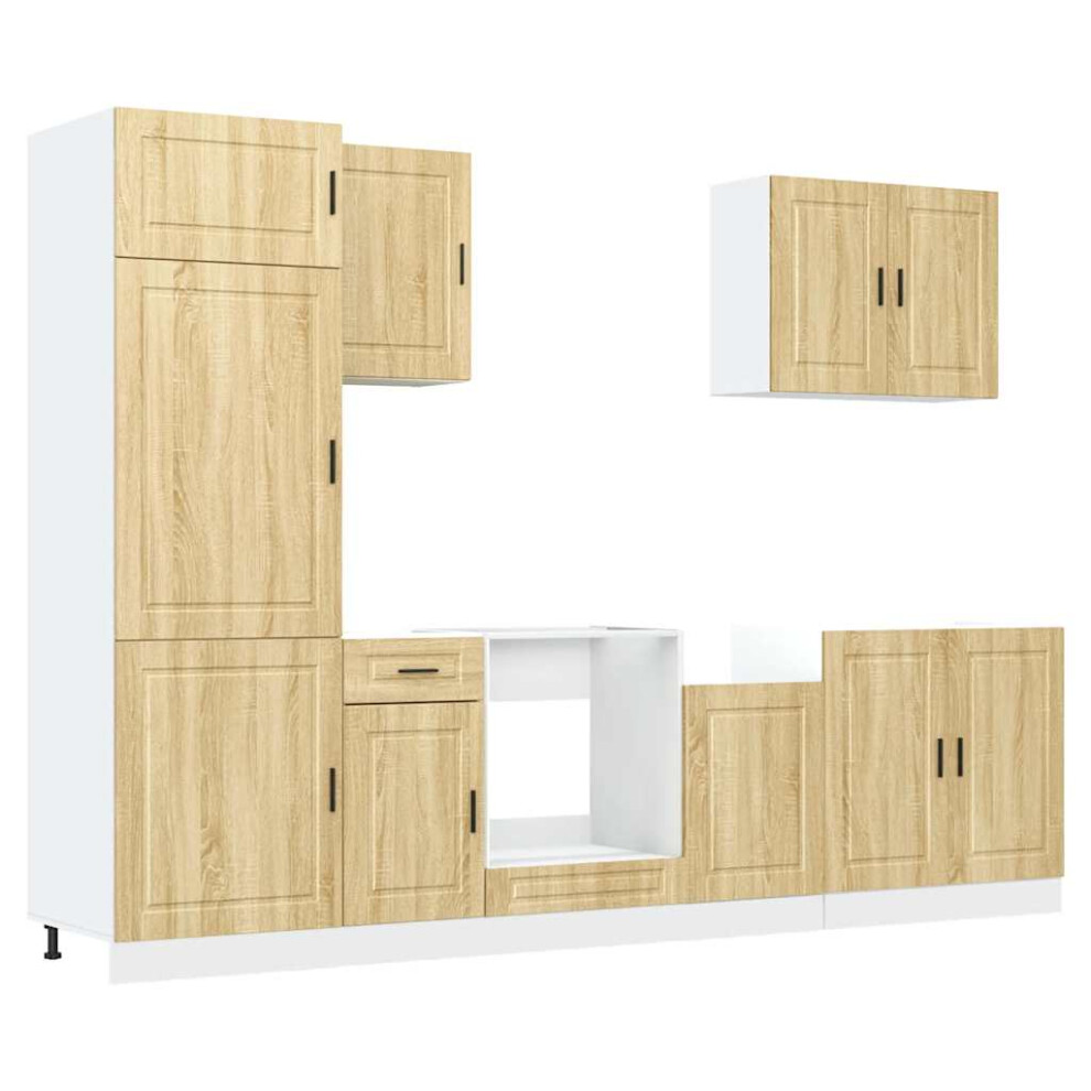 (sonoma oak) vidaXL 7 Piece Kitchen Cabinet Set Kalmar Old Wood Engineered Wood