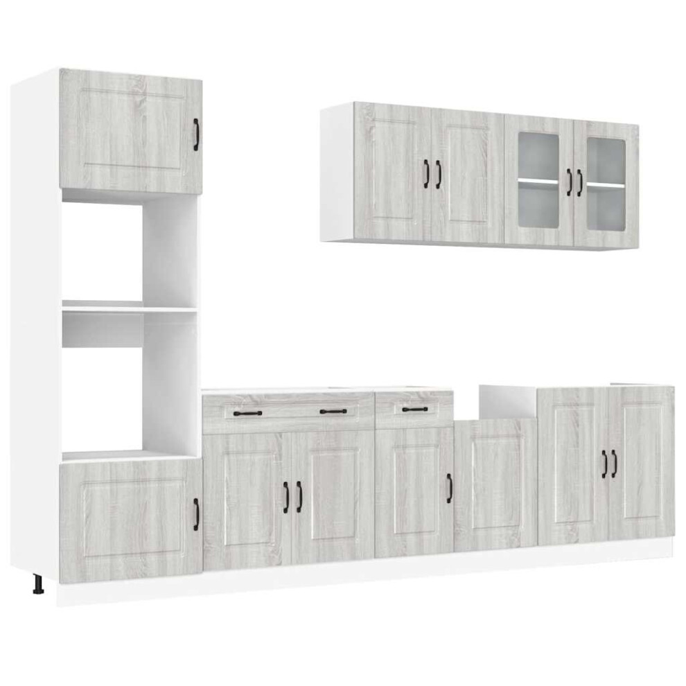 (grey sonoma) vidaXL 7 Piece Kitchen Cabinet Set Kalmar Grey Sonoma Engineered Wood