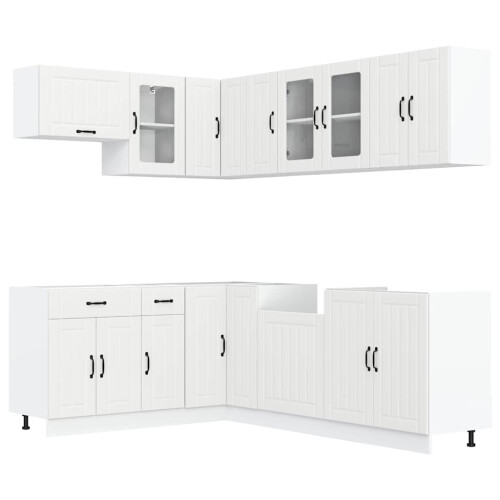 VidaXL (white) vidaXL Kitchen Cabinet Set 11 Piece Cupboard Storage Cabinet Engineered Wood 1