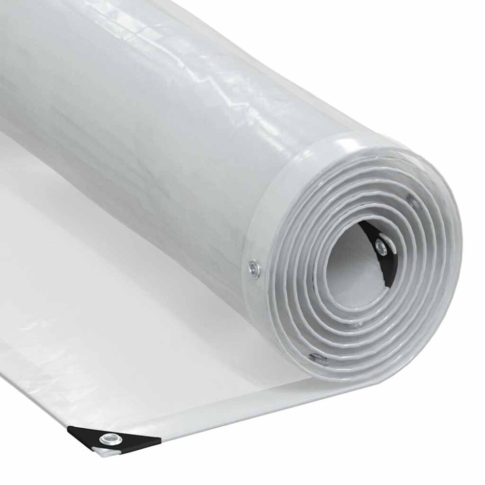 (1 X 5 m) vidaXL Clear Tarpaulin With Eyelets 1x6 M Polyethylene Transparent Tarpaulin