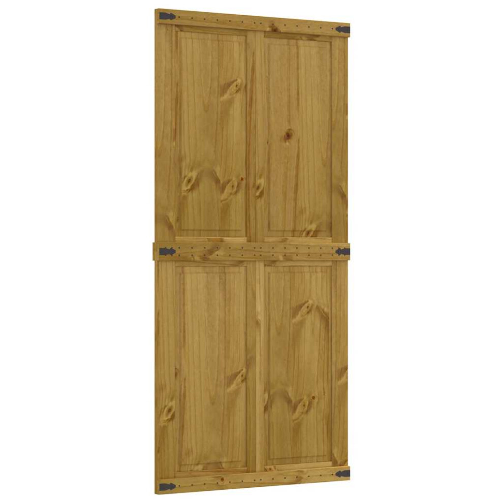 (90 x 210 cm) vidaXL Barn Door Hanging Sliding Door Bedroom Barn Door CORONA Solid Wood Pine