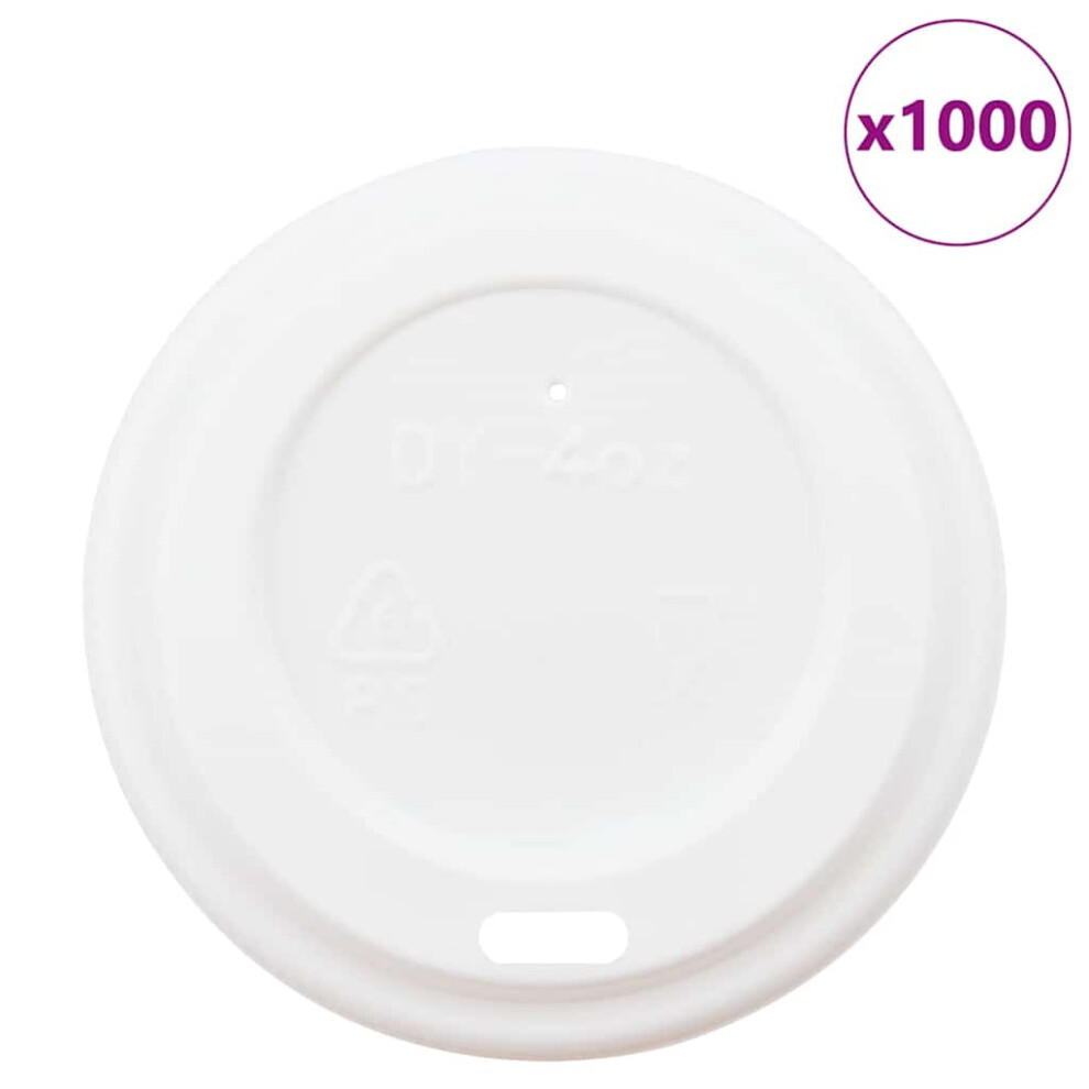 Vidaxl (60 Mm) Paper Coffee Cup Lids Coffee Disposable Cup Lids 1000 Pcs Plastic White