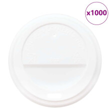 (80 mm) vidaXL Paper Coffee Cup Lids Coffee Disposable Cup Lids 1000 pcs White Plastic