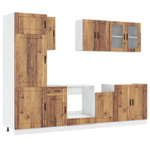 (old wood) vidaXL 8 Piece Kitchen Cabinet Set Kalmar Old Wood Engineered Wood