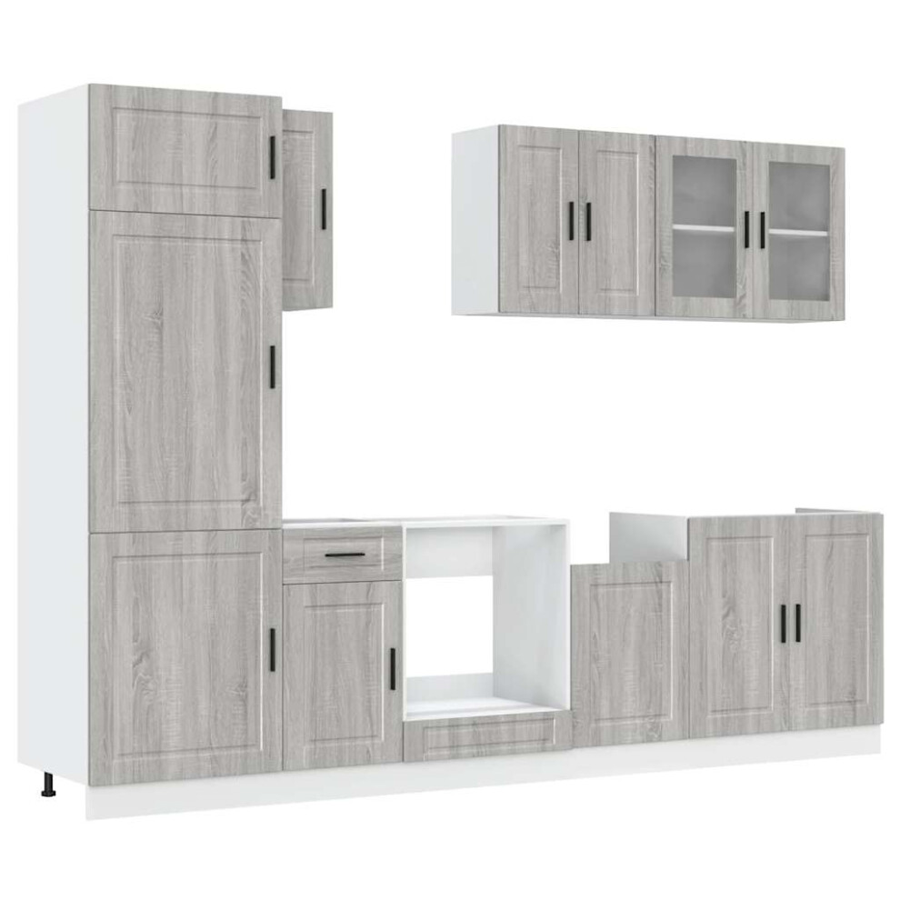 (grey sonoma) vidaXL 8 Piece Kitchen Cabinet Set Kalmar Old Wood Engineered Wood