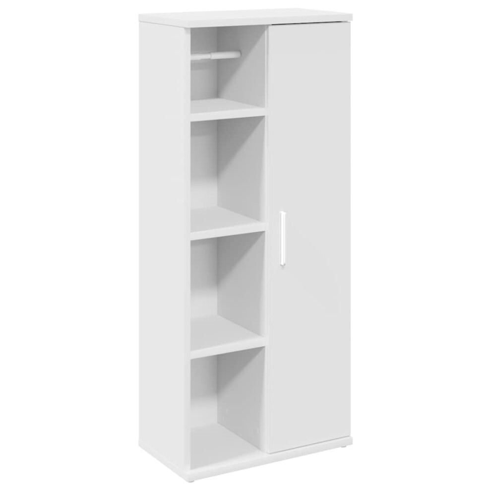 Vidaxl (White) Bathroom Cabinet With Roll Holder Vanity Unit Cupboard Sink Cabinet