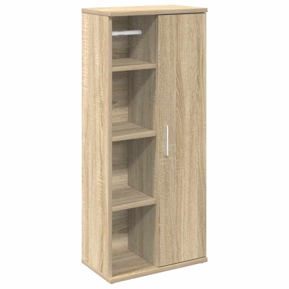 Vidaxl (Sonoma Oak) Bathroom Cabinet With Roll Holder Vanity Unit Cupboard Sink Cabinet