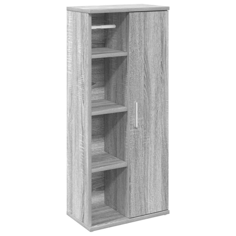 Vidaxl (Grey Sonoma) Bathroom Cabinet With Roll Holder Vanity Unit Cupboard Sink Cabinet