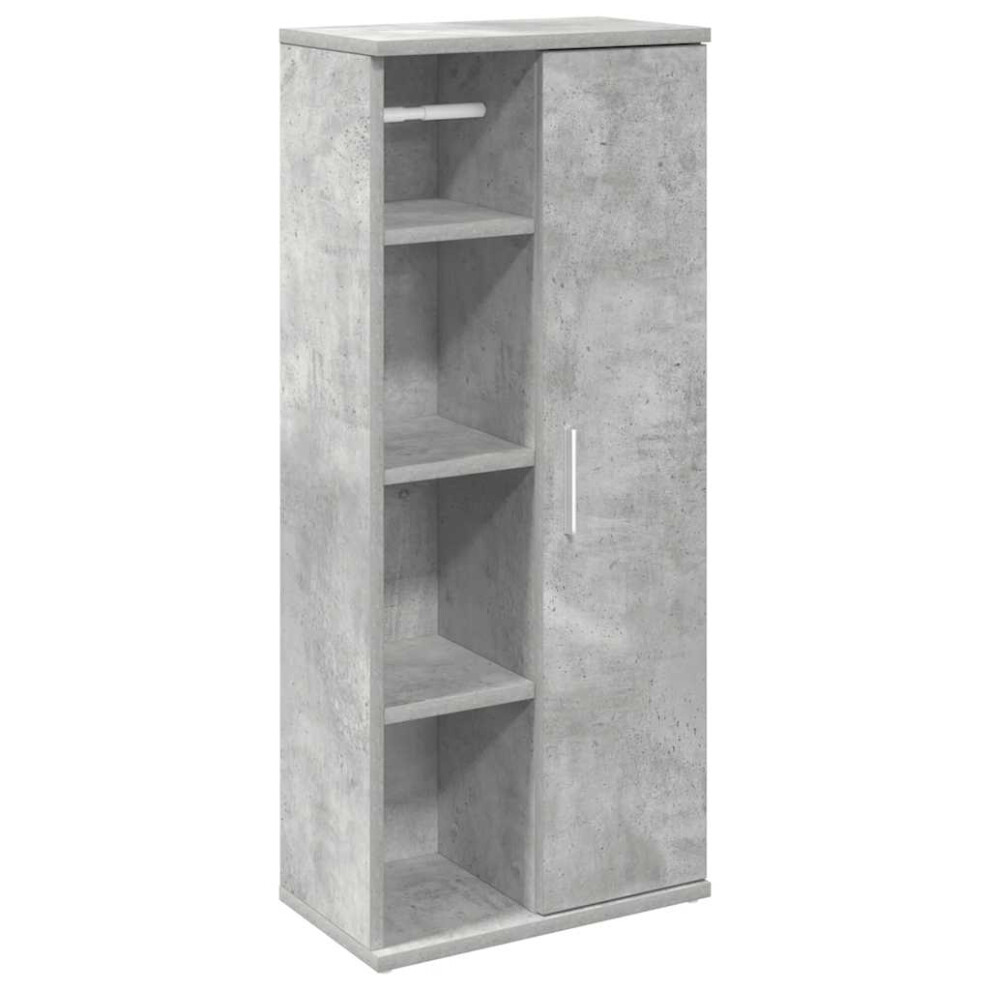 Vidaxl (Concrete ) Bathroom Cabinet With Roll Holder Vanity Unit Cupboard Sink Cabinet Grey