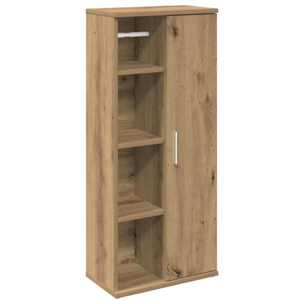 Vidaxl (Artisan Oak) Bathroom Cabinet With Roll Holder Vanity Unit Cupboard Sink Cabinet