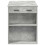 VidaXL (concrete grey) vidaXL Desk with Drawer and Shelf Writing Table Study Desk Engineered Wood 6