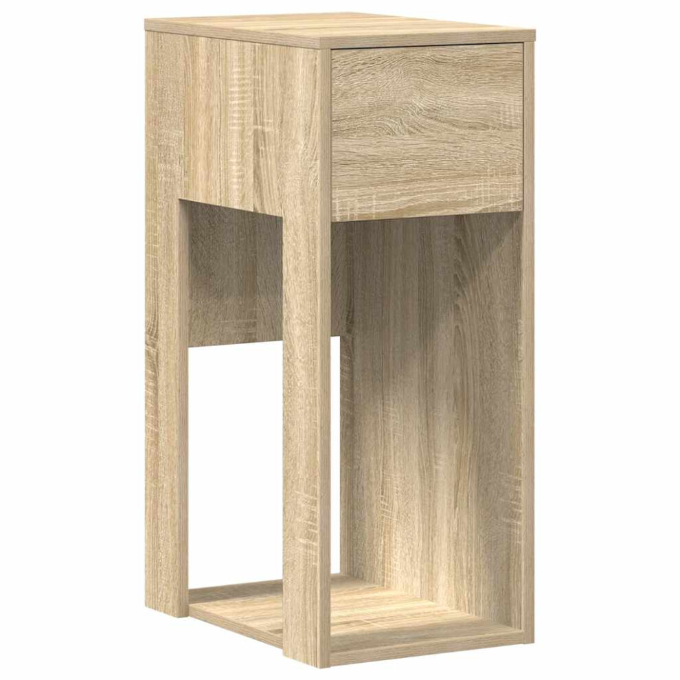 (sonoma oak) vidaXL Computer Tower Stand with Drawer Old Wood 30x44x74 cm pc tower stand